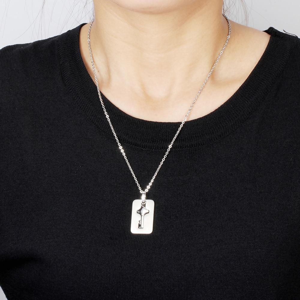 Bracelete e Colar Amor Do Coração em Aço Inoxidável