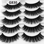 5 Pares Cílios Postiços  Natural